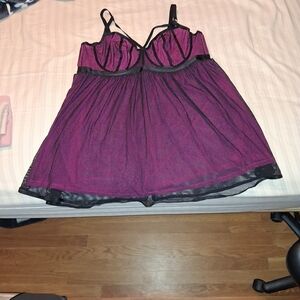 Torrid Pink and Black Chemise